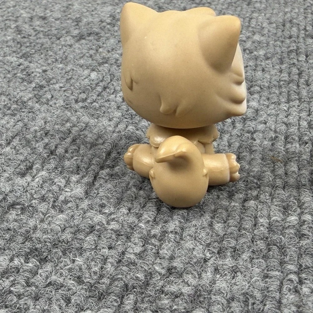 Littlest Pet Shop Beige Long Hair Persian #129 Cat Hasbro Green Eyes 2007 LPS